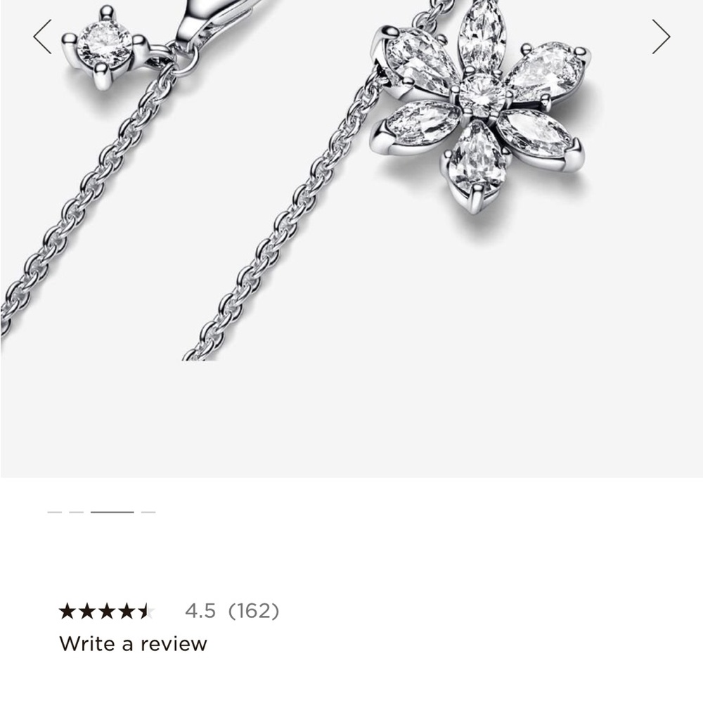 Elegant Silver Floral Pendant Necklace